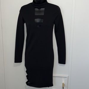 Little Black Body-con Dress with Cutouts